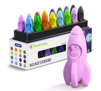 TinyGeeks Rocket Crayons 16 Pastelli Bambini 3 Anni, Crayon per 3-8