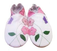 Tiny's - Morbida Pelle Bambino Calzature - Farfalla Giardino - 6-12 Mese
