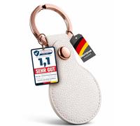 TinyTag® - AirTag Portachiavi in pelle per Apple AirTag 1° e seconda generazione - AirTag ciondolo in pelle - Custodia AirTag (Urban Grey)