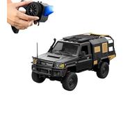 TinyWizTo Camion pick-up RC scala 1/12, 2.4G 4WD Full-Proporzionale Cinque Porte Apertura Rock Crawler con luce, per Adulti (nero)
