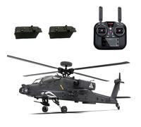 TinyWizTo F11-S AH64 1/32 RC Apaache Helicopter, 2.4G 6CH Dual-Axis Co-drive Flybarless 6G/3D Stunt Aircraft Model con GPS e flusso ottico (versione RF)