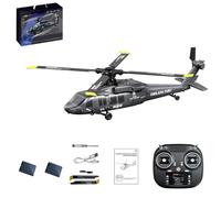 TinyWizTo UH-60 Blackhawwk Flybarless RC Helicopter Model, 2.4G 5CH Modello di aereo realistico con mantenimento dell'altitudine barometrica, posizionamento del flusso ottico e volo invertito con una