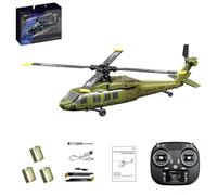 TinyWizTo UH-60 Blackhawwk Flybarless RC Helicopter Model, 2.4G 5CH Modello di aereo realistico con mantenimento dell'altitudine barometrica, posizionamento del flusso ottico e volo invertito con un
