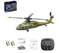 TinyWizTo UH-60 Blackhawwk Flybarless RC Helicopter Model, 2.4G 5CH Modello di aereo realistico con mantenimento dell'altitudine barometrica, posizionamento del flusso ottico e volo invertito con un
