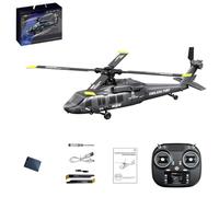 TinyWizTo UH-60 Blackhawwk Flybarless RC Helicopter Model, 2.4G 5CH Modello di aereo realistico con mantenimento dell'altitudine barometrica, posizionamento del flusso ottico e volo invertito con una