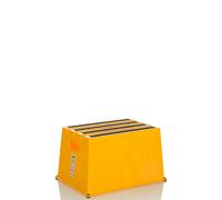 hjh OFFICE Sgabello TIO-E1 antiscivolo per uso domestico e commerciale, Dimensioni (A x L x P): 31 x 52,5 x 37,5 cm,830118, Giallo