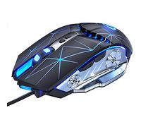 Tioamy Mouse da Gioco Cablata USB Esterno Topi RGB Multi Colore Silenzioso RGB Meccanico Gioco Topo con Leggero 3200 dpi 7 Bottoni per Computer Desktop Il computer portatile PC MAC