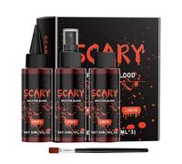 Tioheam Set di pitture per il corpo da palcoscenico per Halloween, sangue coagulato per il trucco di Halloween | Puntelli per il trucco del sangue da palcoscenico spaventoso,Realistico set al plasma