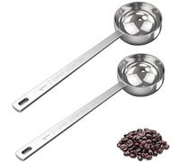tiokin 2 cucchiai da tavola con manico lungo, 15 ml, in acciaio inox, cucchiaio dosatore da 15 ml, per caffè, latte, frutta in polvere, accessori di misurazione