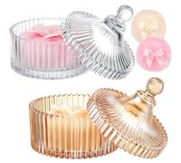 Tioncy 4 spugnette grandi per cipria per il corpo e contenitore per cipria con soffio, extra large, morbide, lavabili, riutilizzabili, grandi, soffici, per trucco bagnato e asciutto