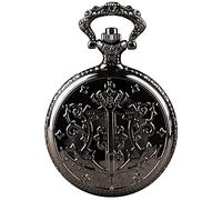 Tiong Alice nel paese delle meraviglie orologio da tasca e collana gioielli costume gotico Lolita accessori per ragazze regalo di compleanno di Natale, Black Butler - nero, Vintage
