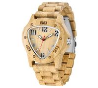 Tiong Orologio da uomo in legno di bambù orologio analogico al quarzo per uomini al quarzo orologi da uomo in legno fatti a mano, Fbm-qw2002-giallo