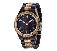 Tiong orologio in legno uomo bracciale in bambù da uomo imitazione quarzo regolabile bracciale in legno invertito(Q1098)