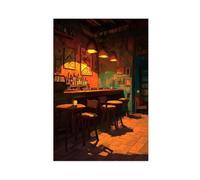 TIOQFJD 2 poster su tela per bancone bar, decorazione per camera da letto, ufficio, stanza, regalo, 30 x 45 cm