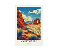 TIOQFJD Poster su tela con motivo "Valley of Fire State Park", decorazione artistica da parete per soggiorno e camera da letto, 20 x 30 cm