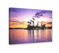 TIOQFJD Poster su tela, motivo: teatro dell'opera al tramonto, decorazione per camera da letto, ufficio, stanza, regalo, 20 x 30 cm