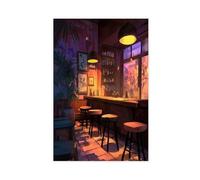 TIOQFJD Poster su tela per bancone bar (3), decorazione per camera da letto, ufficio, stanza, regalo, 20 x 30 cm