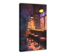 TIOQFJD Poster su tela per bancone bar (3), decorazione per camera da letto, ufficio, stanza, regalo, 60 x 90 cm