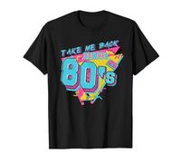 tiorhooe Maglietta da uomo anni '80 Retro Party T-Shirt Back to The 80's Shirts I Love 80s Tshirt, Nero 1, XXL