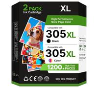 Tiorumcs 305XL Compatibile con Cartucce HP 305 Nero e Colore per HP 305 XL per