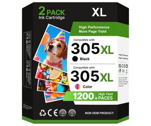 Tiorumcs 305XL Compatibile con Cartucce HP 305 Nero e Colore per HP 305 XL per