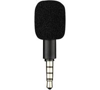Tiosen Mini microfono portatile a condensatore, jack da 3,5 mm, 4 poli/3 poli, nero, per telefono, computer, laptop, microfoni a condensatore multiuso