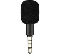 Tiosen Mini microfono portatile a condensatore, jack da 3,5 mm, 4 poli/3 poli, nero, per telefono, computer, laptop, microfoni a condensatore multiuso