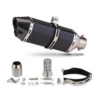 TIOWCGH P Compatibile con per Z1000 370mm Piccolo Esagonale Doppio Foro Universale Scarico Moto 51MM Interfaccia Silenziatore(Type C)