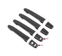 TIOWCGH Porta Maniglia Copertura Compatibile con Mitsubishi per Lancer per Evolution X 2008 2009 2010 2011 2012 2013 2014 2015 2016 2017 Decorazione Maniglia Porta Esterna Auto(Smart Key Carbon)