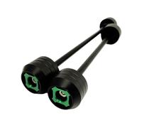 TIOWCGH Tamponi Paratelaio Compatibile con Suzuki per GSX-R 1000 2001 2002 2003 2004 Parti per Moto Assale Anteriore Posteriore Ruota Forcella Slider Protezione da Incidente per Moto(Green)