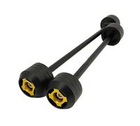 TIOWCGH Tamponi Paratelaio Compatibile con Suzuki per GSX-R 1000 2001 2002 2003 2004 Parti per Moto Assale Anteriore Posteriore Ruota Forcella Slider Protezione da Incidente per Moto(Yellow)