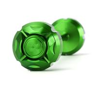 TIOWCGH Tamponi Paratelaio per Ninja per H2 per Ninja per H2R 2017 2018 2019 2020 Moto Telaio Slider Ruota ASSE Forcella Ruota Crash Pad Caduta Protettore Modificato Parti(Green 3)