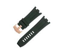 TIOYW 28 millimetri Natura Fluoro Morbido FKM Gomma Bracciale Accessori Cinturino Per AP Cinturino Per Audemars E Piguet Cintura 15710/15703 Non Qucik Release, 28MM, Agata