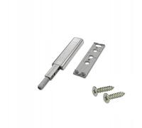 TIP-ON - Apribottiglie a pressione per mobili, meccanismo push to open, ammortizzatore porta con viti di fissaggio, design in metallo, per frontali, ante e cassetti senza maniglie