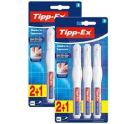TIP p-Ex - Penna correttore Shake e Squeeze, 8 ml, ideale per ufficio, casa o scuola, 2 confezioni da 3 pezzi
