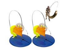 Tip-up di pesca sul ghiaccio, 2 x allarme ribaltabile per pesca sul ghiaccio, indicatore di pesca invernale portatile bandiera tavola da pesca automatica per gli appassionati di pesca sul ghiaccio