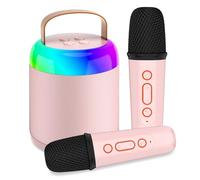 Tipao Microfono Karaoke per bambini senza fili con 2 Micro, portatile Karaoke Bluetooth con Magica Voce Cambia e LED Luce Mini Microfono Karaoke Regali di compleanno per bambini dai 3 ai 12 anni