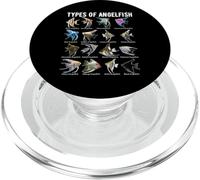 Tipi di Angelfish Camicia Angelfish Pesce Acquario di Acqua Dolce PopSockets PopGrip per MagSafe