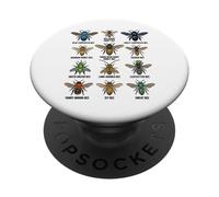 Tipi di api Tabella educativa delle specie di insetti PopSockets PopGrip Adesivo