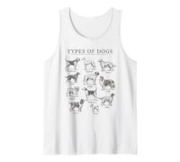 Tipi di Cani Vintage Field Guide Dog Razze Anatomia Design Canotta