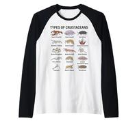 Tipi di crostacei - Tabella delle Specie Marine e terrestri Maglia con Maniche Raglan