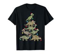 Tipi di Dinosauri Albero di Natale Babbo Natale Famiglia Abbinamento Maglietta