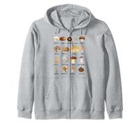 Tipi di Funghi commestibili Tabella dei Funghi per Ragazzi Ragazze Bambini Felpa con Cappuccio