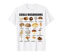 Tipi di Funghi commestibili Tabella dei Funghi per Ragazzi Ragazze Bambini Maglietta