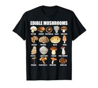Tipi di Funghi commestibili Tabella dei Funghi per Ragazzi Ragazze Bambini Maglietta