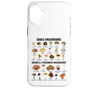Tipi di funghi Grafico Funghi commestibili, non commestibili e velenosi Custodia per iPhone 16 Plus