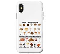 Tipi di funghi Grafico Funghi commestibili, non commestibili e velenosi Custodia per iPhone X/XS