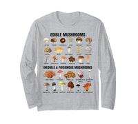 Tipi di Funghi Grafico Funghi commestibili, Non commestibili e velenosi Maglia a Manica