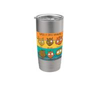 Tipi di gatti bevitori di caffè Bicchiere termico in acciaio inox doppia parete