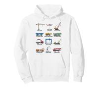 Tipi di Gru Costruzione Macchina Grafico Felpa con Cappuccio